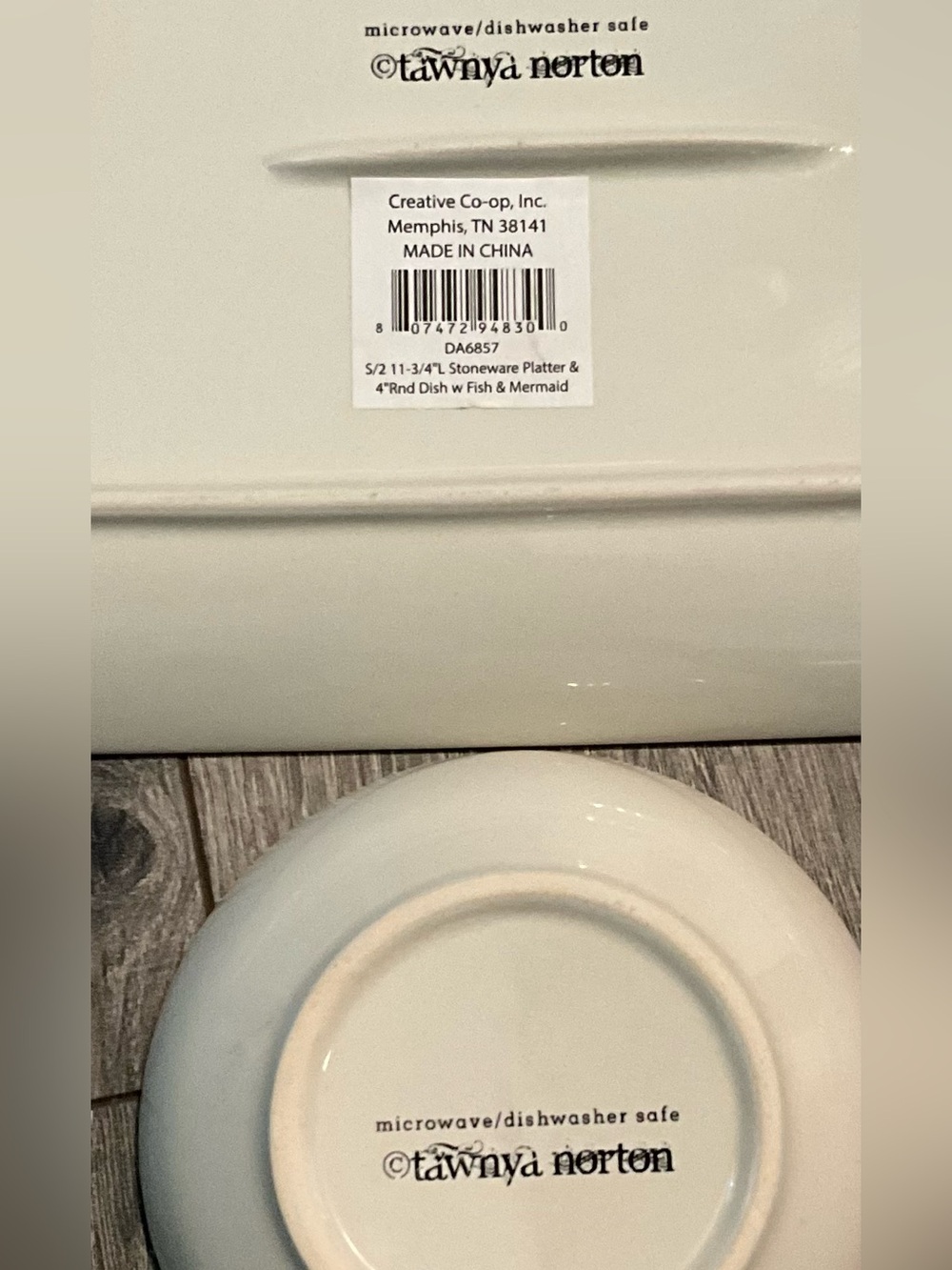 …But I’m a mermaid  Ceramic Serving Platter and Bowl Set - Picture 3 of 4